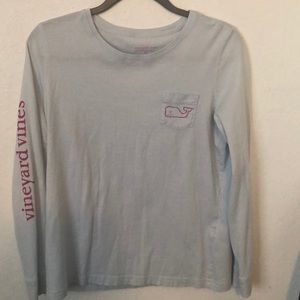 Long-Sleeve Vintage Whale Graphic Pocket T-Shirt